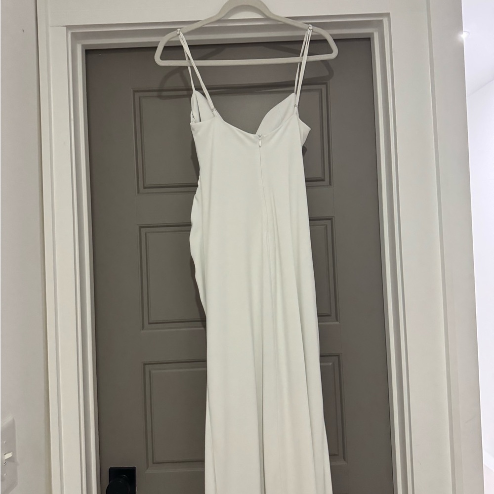 Zara White Draped Dress - Picture 2 of 3